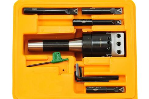 Shars 2" Adjustable Boring Head R8 Shank Indexable Carbide Boring Bar Combo 6 PCS 202-8024A S in Kuwait