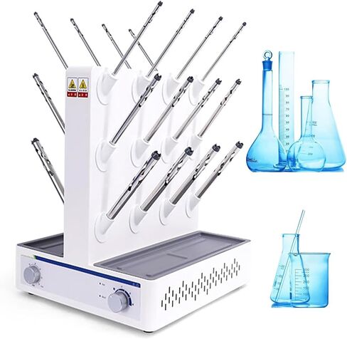 Lab Glassware Airflow Dryer,Electric Tube and Beaker Drying Rack with 24holes Drying Pipes, RT~85℃ Temperature, Wind Speed 0.2-2.4m/s, for Glass Test Tube and Beaker Drying (12holes) in Kuwait