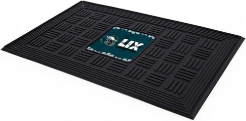 FANMATS Philadelphia Eagles Super Bowl LIX Champions 20" x 31" Vinyl Medallion Mat - 3D Molded Logo - Midnight Green and Silver - Outdoor Entry Rug in Kuwait