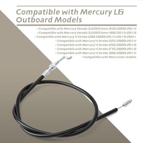 8M0080461 Cowl Cable Latch Compatible with Mercury Marine Mercruiser Verado L6 200 225 275 300 350 400 Outboard Cowling Latch Cable Replace 8M0153959 888951 in Kuwait