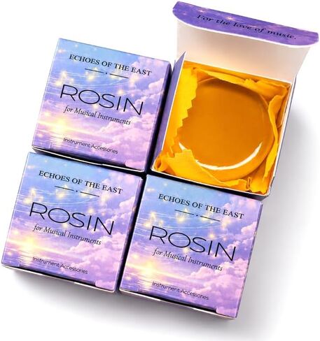 EOTE 4PCS Instrument Rosin for Violin Viola Cello Erhu | 4PCS Value Pack • Bonus Cleaning Cloth • Student-Friendly • For Violin Viola Cello & Erhu • Individually Packed in Kuwait
