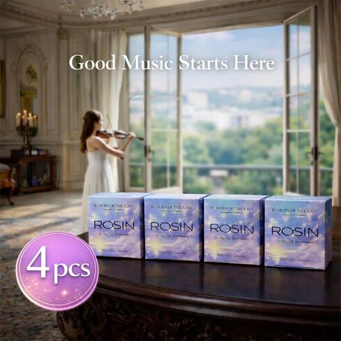 EOTE 4PCS Instrument Rosin for Violin Viola Cello Erhu | 4PCS Value Pack • Bonus Cleaning Cloth • Student-Friendly • For Violin Viola Cello & Erhu • Individually Packed in Kuwait