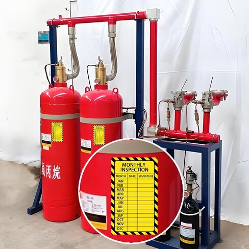 Safety Monthly Inspection Record Sticker and Fire Extinguisher Inspection Tags with Adjustable Zip Ties for Indoor Outdoor,60 Pcs,3x5 Inch in Kuwait