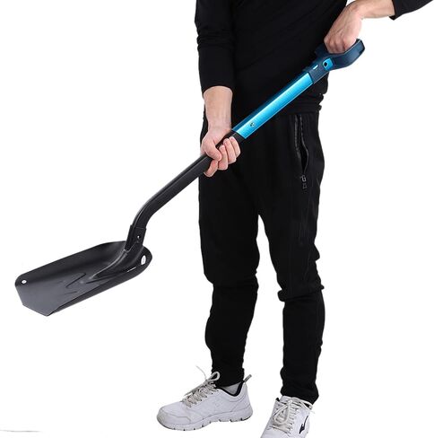 Aluminium Alloy Folding Snow Shovel, Long Handle Portable Outdoor Tool for Camping Hiking with Easy Installation in Kuwait