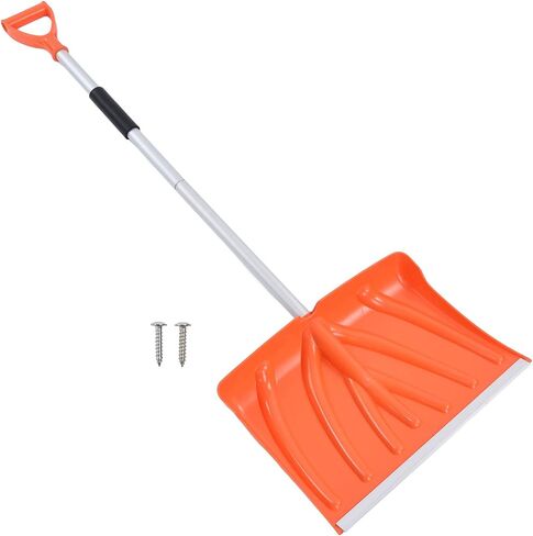 Cosiki Adjustable Snow Shovel Extendable Snow Shovel, Telescopic Large Capacity D Handle Aluminum Alloy Ice Scraper with Foam Grip, Ideal for Mud & Sand in Kuwait