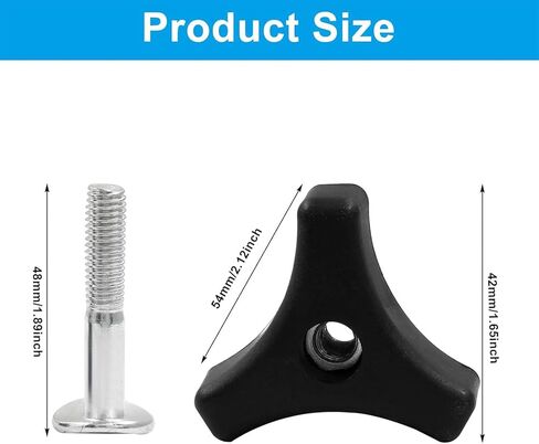 Ergonomic Triangular Knob Screw Nut for Grass Trimmer Triangular Handle Fastening Screw Gardening Accessory Garden Tool Fastener Nonslip Handle Nut Rustproof Lawns Mower Universally Hardware in Kuwait