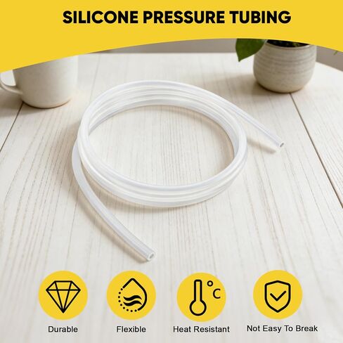 2 pcs A774 High Temp Pure Silicone Tubing, 3/16" ID Manometer Hose for Combustion Analyzers & Digital Manometers - 6FT Length, 3/16" ID x 5/16" OD in Kuwait