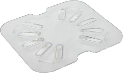 TrueCraftware- 1/6 Size Polycarbonate Food Pan Drain Shelf Clear Color- Food Storage Box Drain Shelf for Restaurant Hotel Pans Food Prep Fruits Vegetables Beans Corns Restaurant Kitchen Cafeteria in Kuwait