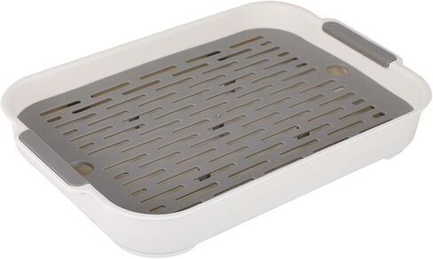Holibanna 1 PC Drain Tray Sink Drain Rack Silverware Tray 2 Tier Tray Fruits Vegetables Drain Tray Bowl Drying Tray Dish Drying Tray Drain Rack Plastic Dish Drainer Dishes Drain Board Fruit in Kuwait