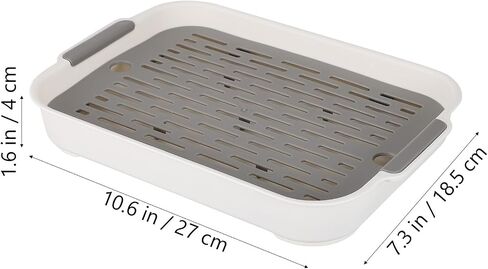 Holibanna 1 PC Drain Tray Sink Drain Rack Silverware Tray 2 Tier Tray Fruits Vegetables Drain Tray Bowl Drying Tray Dish Drying Tray Drain Rack Plastic Dish Drainer Dishes Drain Board Fruit in Kuwait