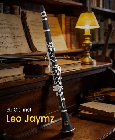 Leo Jaymz Bb Clarinet, Premium Student & Intermediate Clarinet with Durable ABS Body, Nickel-Plated Keys, Complete Kit with Case & Accessories, Ideal for Beginners and Band Performances in Kuwait