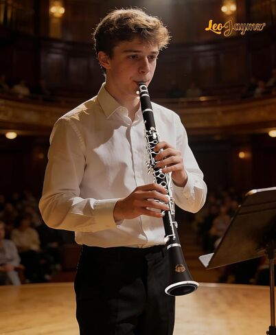 Leo Jaymz Bb Clarinet, Premium Student & Intermediate Clarinet with Durable ABS Body, Nickel-Plated Keys, Complete Kit with Case & Accessories, Ideal for Beginners and Band Performances in Kuwait