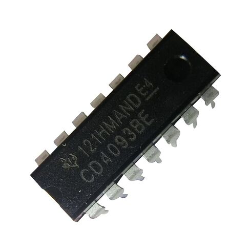 CD4093 ICS وأشباه الموصلات، رباعية المدخلات NAND Schmitt-Trig، DIP-14، 380ns (عبوة من 15 قطعة) in Kuwait
