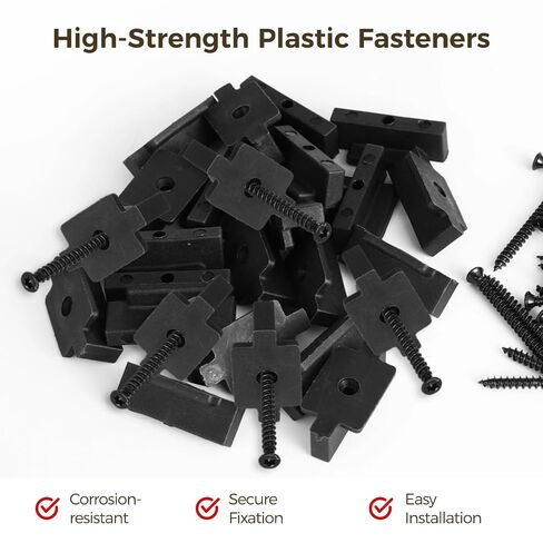 250 Pcs Hidden Deck Fasteners with Screws, Composite Decking Board Clips, Universal Plastic T Clips for Deck Boards, Composite Decking Fasteners in Kuwait