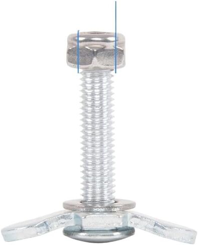 DorkTees 4 حزمة M8 X 40MM L المسار العروات المزدوجة الخيوط السكك الحديدية مسمار الجوز هوك التعادل أسفل حبل عدة مرساة نقطة in Kuwait