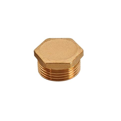 Stud Bolts, Brass Male Thread Hex Head Pipe End Cap Multiple Sizes 2 pcs(Female Plug,2 PCS-1/4) in Kuwait