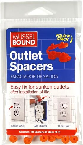MusselBound® Outlet Spacer - حل سريع وسهل لتسوية المنافذ والمفاتيح على الجدران المبلطة حديثًا in Kuwait