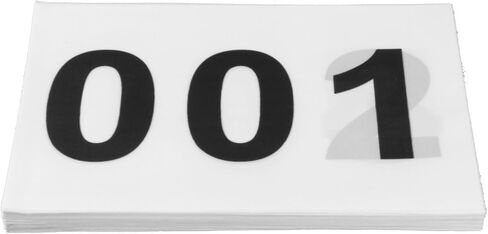 مرايل سباق الجري 001-100 (100 قطعة) - أرقام قماش حريري من البوليستر مقاس 15 × 20 سم للمضمار والميدان وركوب الدراجات والترياتلون in Kuwait