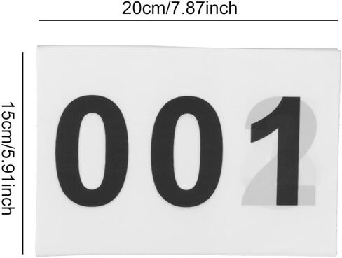 مرايل سباق الجري 001-100 (100 قطعة) - أرقام قماش حريري من البوليستر مقاس 15 × 20 سم للمضمار والميدان وركوب الدراجات والترياتلون in Kuwait