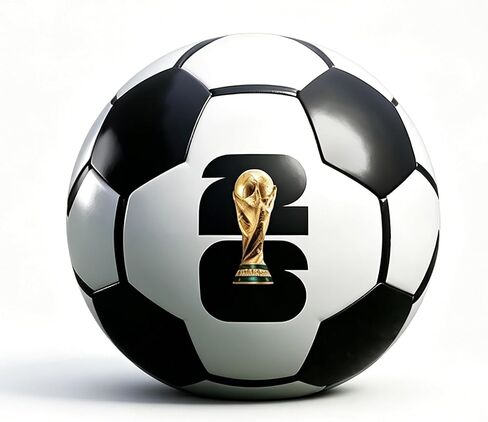 كرة القدم الرسمية FIFA 2026 مقاس 5، كرة قدم من جلد البولي يوريثان مقاومة للماء، كرة تدريب مطابقة للعب في الأماكن المغلقة والمفتوحة، هدية لمحبي كرة القدم in Kuwait