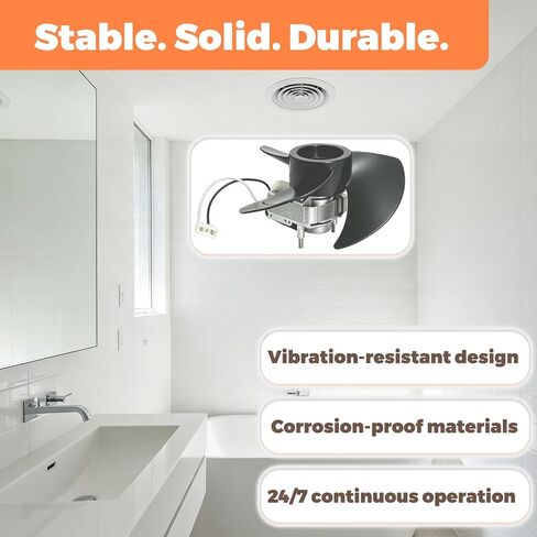 BCD-0388 استبدال محرك مروحة العادم والشفرة لمروحة تهوية سقف الحمام، هادئ 1.0 Sons 60 CFM تدفق هواء عالي، متوافق مع V2262-50 V2244-50 V2245-50 مراوح عادم الحمام المنزلية المتنقلة in Kuwait