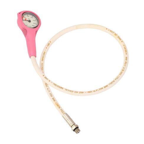Diving Pressure Gauge TPR Submersible Pressure Gauge with Hose for Scuba Underwater Diving Equipment Pink in Kuwait