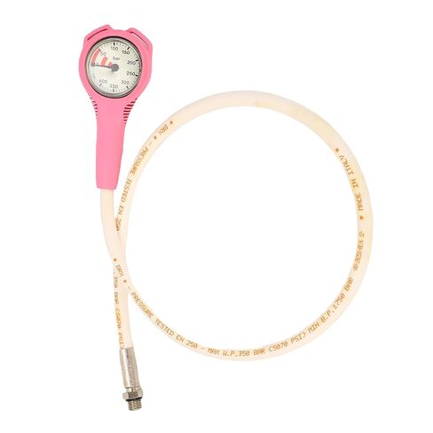 Diving Pressure Gauge TPR Submersible Pressure Gauge with Hose for Scuba Underwater Diving Equipment Pink in Kuwait
