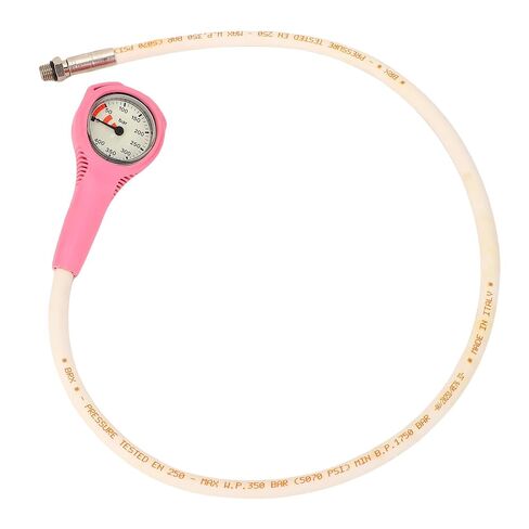 Diving Pressure Gauge TPR Submersible Pressure Gauge with Hose for Scuba Underwater Diving Equipment Pink in Kuwait