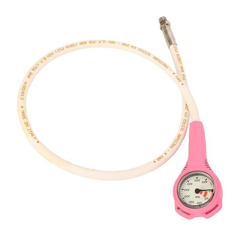 Diving Pressure Gauge TPR Submersible Pressure Gauge with Hose for Scuba Underwater Diving Equipment Pink in Kuwait
