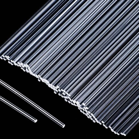 120 Pcs Cake Topper Sticks Clear Acrylic Rods 8 Inch × 2 mm Cake Dowels Round Plastic Strip for Cupcake CakePops Lollipop DIY Crafts in Kuwait