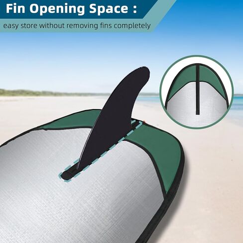 Surfboard Bags Longboard Bag Day Bag 6'0,6'6,7'0,7'6,8'0,9'6,10'0 | Surf Bag fit Surf Hybrid Fish ShortBoard w/Fin Slot for Easy Access,Padded Shoulder Strap,Protect for Daily Local Short Trip in Kuwait