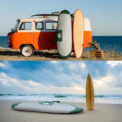 Surfboard Bags Longboard Bag Day Bag 6'0,6'6,7'0,7'6,8'0,9'6,10'0 | Surf Bag fit Surf Hybrid Fish ShortBoard w/Fin Slot for Easy Access,Padded Shoulder Strap,Protect for Daily Local Short Trip in Kuwait