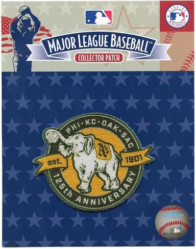Philadelphia Kansas City Oakland Sacramento A's Athletics MLB 1901-2026 125th Anniversary Jersey Sleeve Collectible Patch in Kuwait