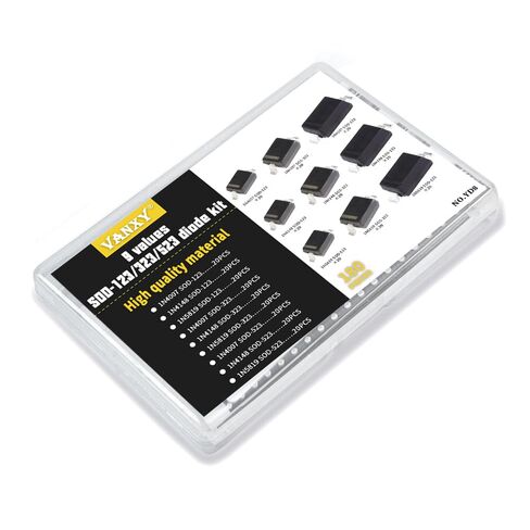 1N4007 1N4148 1N5819 SOD ديود 9 قيم 180 قطعة SOD-123 SOD-323 SOD-523 SMD 1N4007WS 1N4148WS 1N5819WS B5819WS in Kuwait