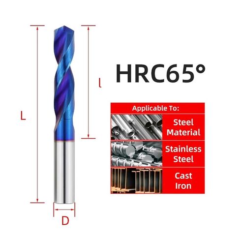 1pcs HRC65° Tungsten Carbide Drill Bits Metal Twist Drill Bit 7.1-14mm in Kuwait