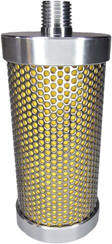 Industrial Air Compressor Muffler, NPT Threaded, Single Chamber 145 PSI, Replacement Part for Compressor Dryers, Compressed Air Equipment and Pneumatic Systems (XY-02 1/4") in Kuwait