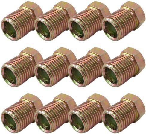GRABOTE Upgraded 12 Pack Inverted Flare Tube Nut for 5/16" Tube (1/2-20 threads) in Kuwait
