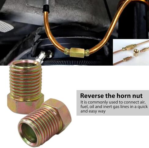 GRABOTE Upgraded 12 Pack Inverted Flare Tube Nut for 5/16" Tube (1/2-20 threads) in Kuwait