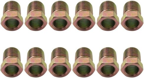 GRABOTE Upgraded 12 Pack Inverted Flare Tube Nut for 5/16" Tube (1/2-20 threads) in Kuwait