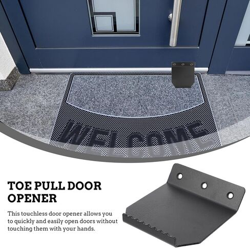 FENICAL Stainless Steel No-Touch Foot Operated Door Opener, Hands-Free Toe Pull Door Handle for Bathroom and Commercial Use, Safety Pedal Push Pull Accessory in Kuwait