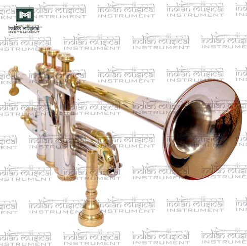 Piccolo Trumpet with 4 Smooth Valves Bb Pitch Brass Mouthpiece and Carry Case for Students, Beginners and Intermediate (Brass Nickel) in Saudi Arabia