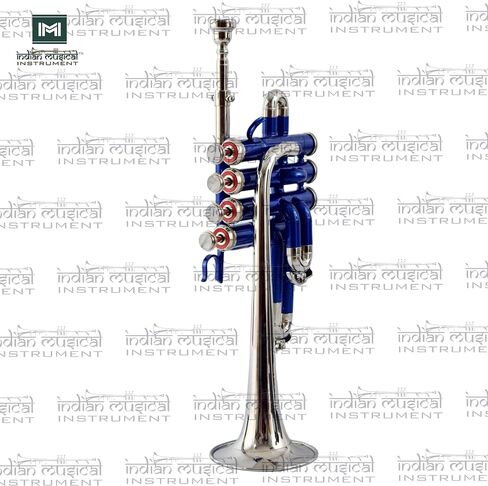 Piccolo Trumpet with 4 Smooth Valves Bb Pitch Brass Mouthpiece and Carry Case for Students, Beginners and Intermediate (Full Nickel) in Saudi Arabia