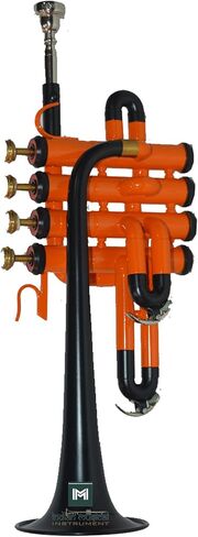 Piccolo Trumpet with 4 Smooth Valves Bb Pitch Brass Mouthpiece and Carry Case for Students, Beginners and Intermediate (Orange) in Saudi Arabia