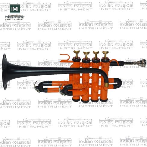 Piccolo Trumpet with 4 Smooth Valves Bb Pitch Brass Mouthpiece and Carry Case for Students, Beginners and Intermediate (Orange) in Saudi Arabia