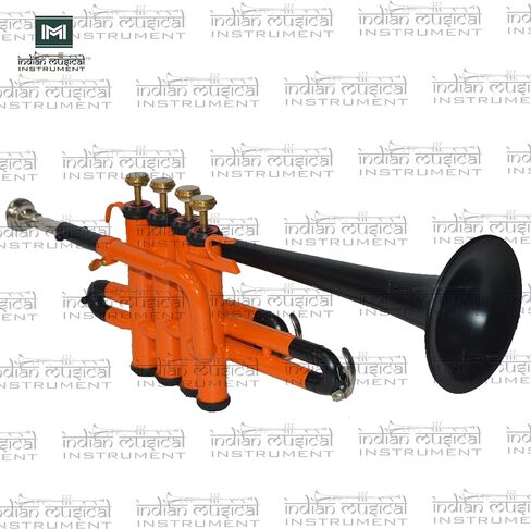 Piccolo Trumpet with 4 Smooth Valves Bb Pitch Brass Mouthpiece and Carry Case for Students, Beginners and Intermediate (Orange) in Saudi Arabia