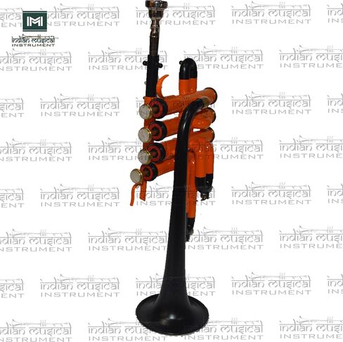 Piccolo Trumpet with 4 Smooth Valves Bb Pitch Brass Mouthpiece and Carry Case for Students, Beginners and Intermediate (Orange) in Saudi Arabia