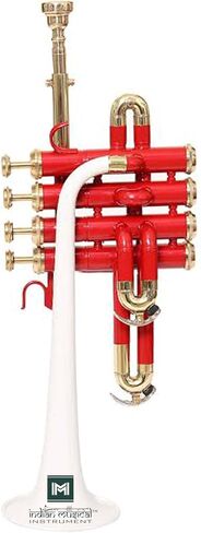 Piccolo Trumpet with 4 Smooth Valves Bb Pitch Brass Mouthpiece and Carry Case for Students, Beginners and Intermediate (White) in Saudi Arabia
