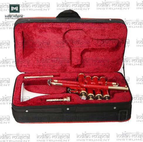 Piccolo Trumpet with 4 Smooth Valves Bb Pitch Brass Mouthpiece and Carry Case for Students, Beginners and Intermediate (White) in Saudi Arabia