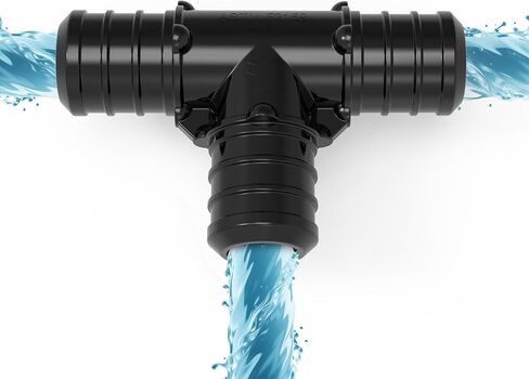 (عبوة من 5) Topaipe 3/4 x 3/4 x 1/2 بوصة PEX Poly Crimp Reducing Tee، PPSU مناسب لأنابيب PEX، PERT، ASTM F2159 in Kuwait