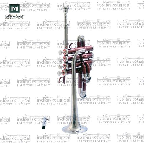 Piccolo Trumpet with 4 Smooth Valves Bb Pitch Brass Mouthpiece and Carry Case for Students, Beginners and Intermediate (Red) in Saudi Arabia